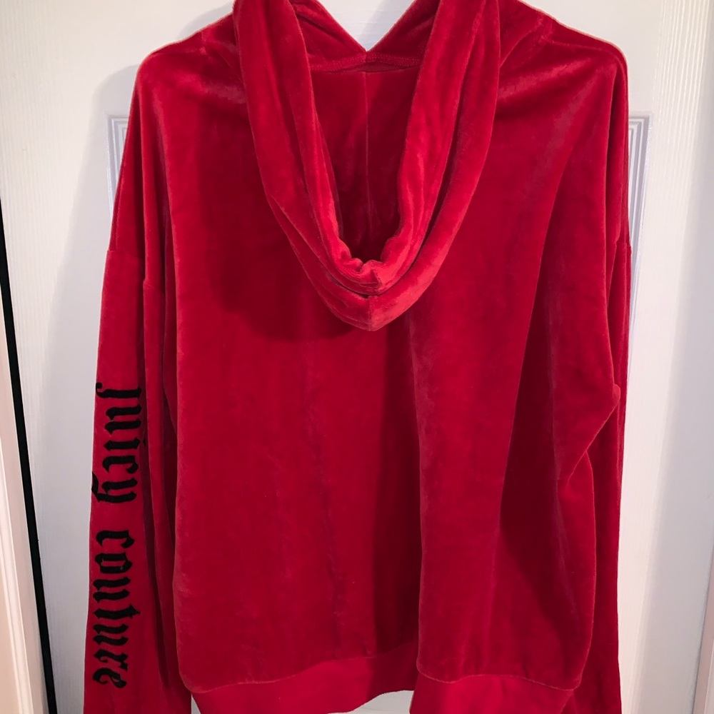 Red Velour Juicy Couture Hoodie